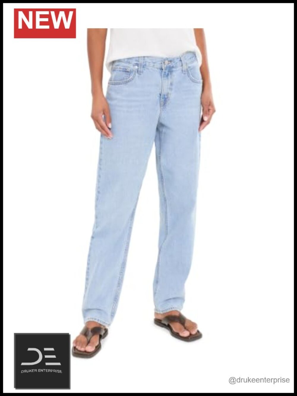 Levi's Loose Taper Mid-Rise Jeans Non-Stretch Denim 100% Cotton